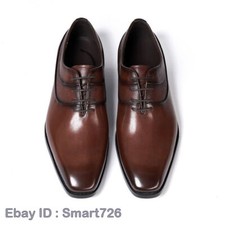 Fashion Mens Real Leather Pointy Business Dress Shoes Business Lace Up Oxfords