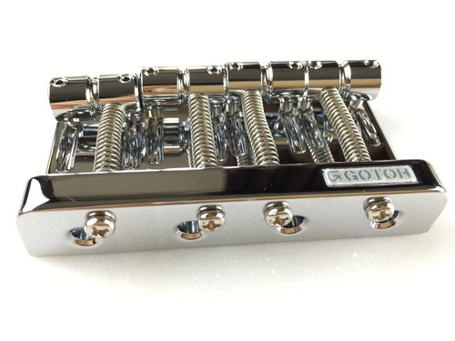 201B-4 4 Strings Electric Bass Bridge Brass Saddle Chrome Black - Picture 7 of 11