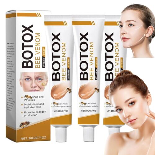 3 Stück Bienengift Faltencreme, Bienengift Anti-Falten Straffende Creme, Bienengift M