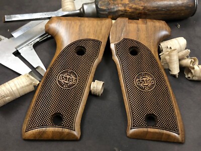 Aコープ 棒茶 匠 Astra A80, A90, A100 Walnut Wood Grips. Checkered. US Based Seller