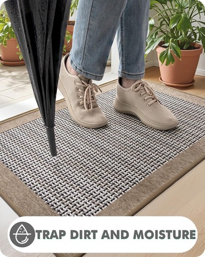 LUMI Ultra Thin Indoor Door Mat for Entry, Non Slip, Low Profile, Trapping Di... - Bild 6 von 9
