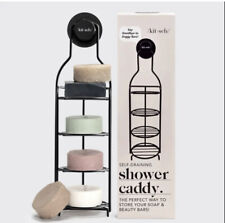 Kitsch Self-Draining Shower Caddy Rust Proof Bar Soap Holder w/2 solid bars  for sale online