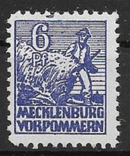 SBZ Mecklenburg Vorpommernn MiNr 33 x Farbe  b gefalzt * gepr&uuml;ft Kramp