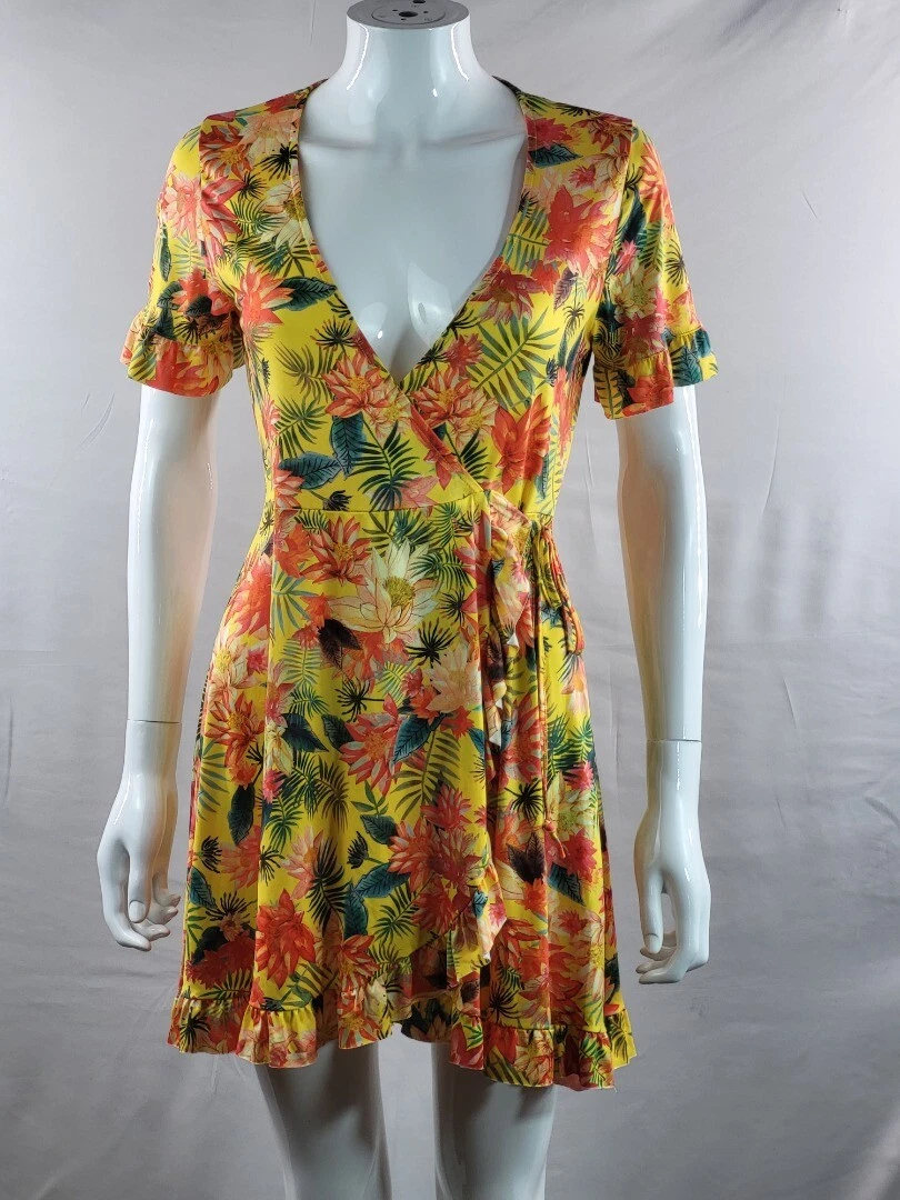 Pull and bear yellow cheap dress