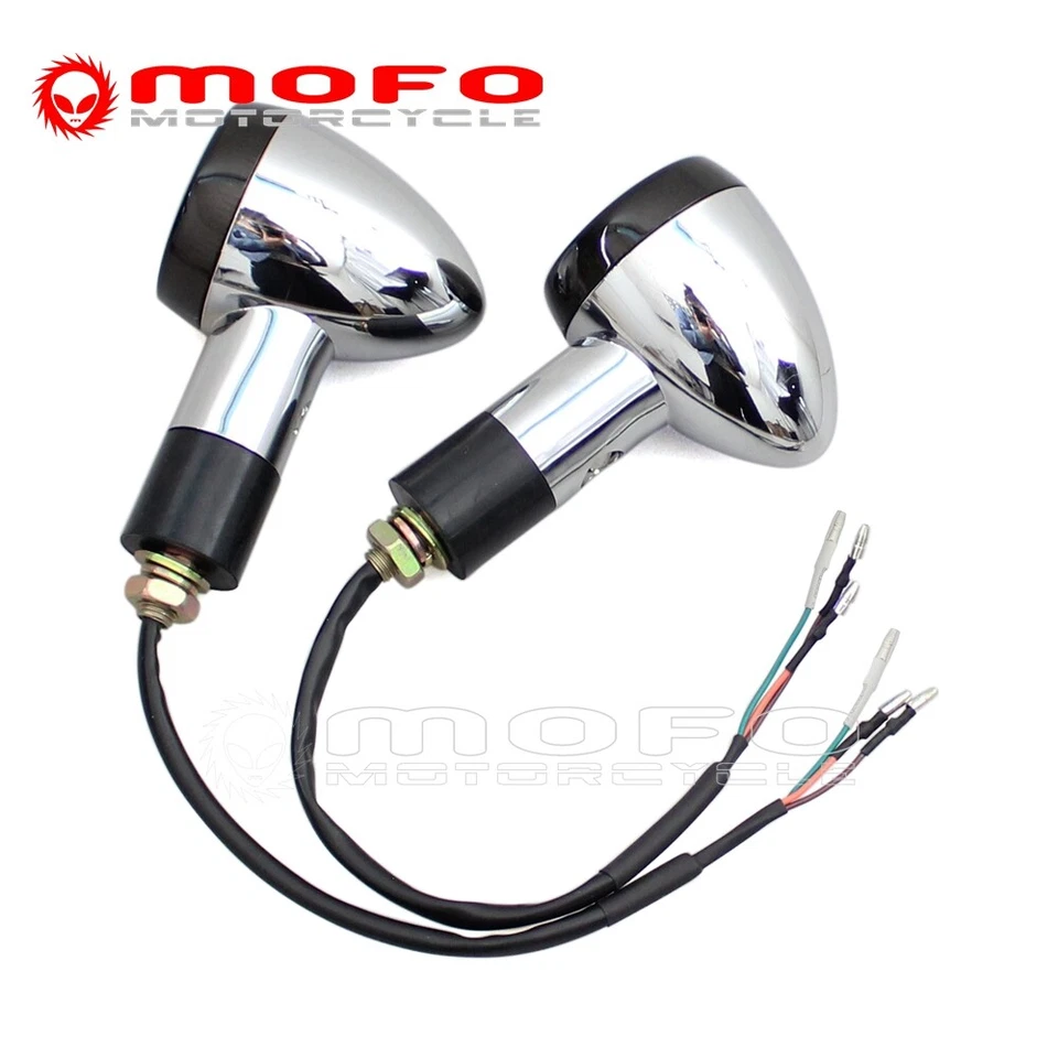 Front Bullet LED Run Turn Signal Lights For Kawasaki Vulcan VN 800 900 1500 1600 - Image 4 of 4