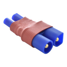 1 No Wires Connector: Male EC3 to Female EC2 Lipo Battery Adapter