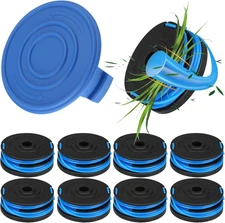 KST-120X String Trimmer Line 20ft 0.065” fr Kobalt 40V KST120X-06 8 Spools  2Cap