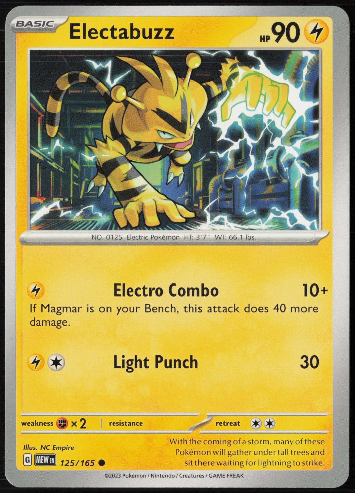 Electabuzz 125/165 SV: Scarlet & Violet 151 Common EN Pokemon NM