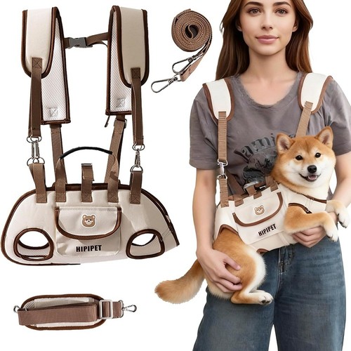 6-in-1 Dog Carrier Backpack Hands Free Pet Sling Bag Adjustable Carrier UK