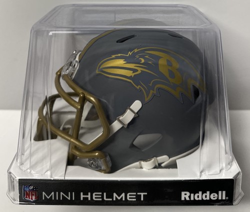 Baltimore Ravens Grey NFL Riddell Slate Collection Speed Mini Helm - Bild 3 von 6