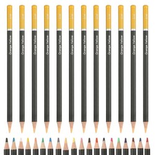 Dirt Yellow Color Drawing Pencils for Adult Coloring Books, 12 Pcs