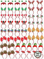 24PCS Christmas Headband, Christmas Headbands for Women, Christmas Party Favo...