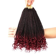 7 Packs 10 Inch Boho Goddess Box Braids Crochet Hair for Black Women TBug , ...