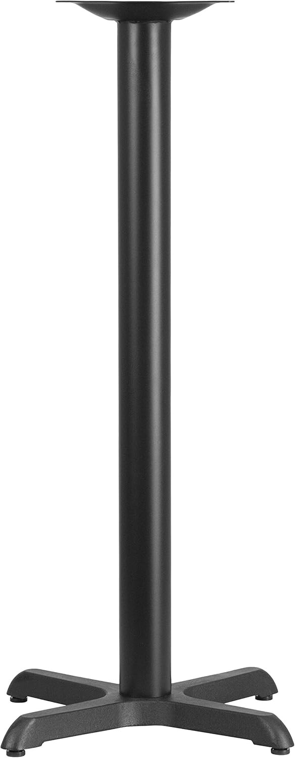 22'' x 22'' Restaurant Table X-Base W/ 3'' Dia. Bar Height Column