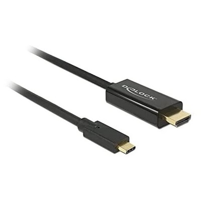 DeLOCK cable DP Old Fashion 4 K 30Hz   USB Type C Male HDMI male 1 m Black