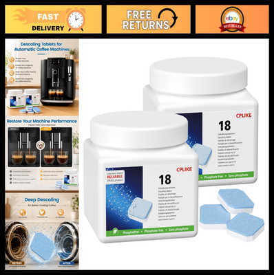Descaling Tablets for Automatic Coffee Machines | 2-Phase Cleaner & Decalcifier,