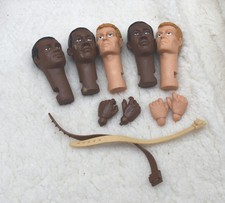 Lot of 5 Marx Johnny West Levi Nolan Jed Gibson two others Heads hands belts