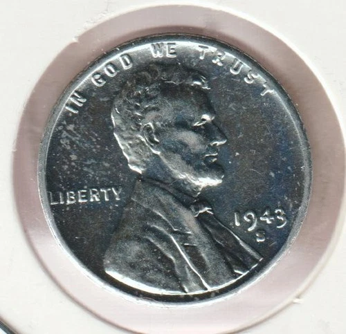 1943 WWII Lincoln Wheat Steel Penny US Uncirculated Cent War Collection Coin #84