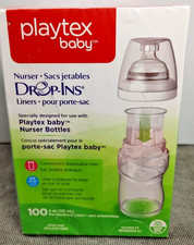 NEW Playtex Baby Nurser Drop Ins 4 oz Disposable Bottle Liners 100 Qty SEALED