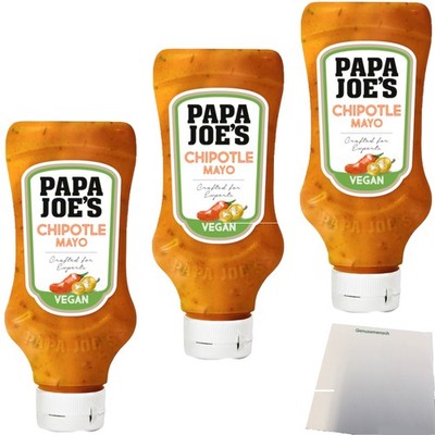 Papa Joe´s Vegane Chipotle Mayo 3er Pack 3x300ml Flasche usy Block