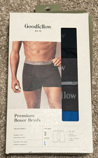 Goodfellow  Co Premium Boxer Briefs 3-Pack - Black/Blue/Gray - Men  s Large