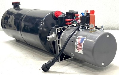 Double-Acting Hydraulic Power Unit 1.3 GPM 12VDC  8 Qt Steel Tank, 2500 PSI
