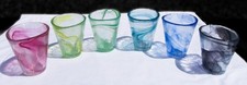 Hand-blown vintage glass tumblers by Ulrica Hydman Vallien. Kosta Boda,Swedish