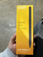 ZAGG - Pro Stylus 2 Active, Dual-Tip Pencil Stylus with Wireless Charging - Gray