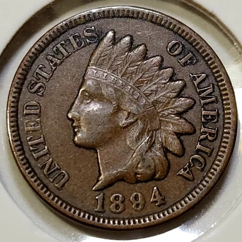 1894 Indian Head Cent - XF - Diamonds: 1 Full, 2 Partial **16,752,132 Minted**