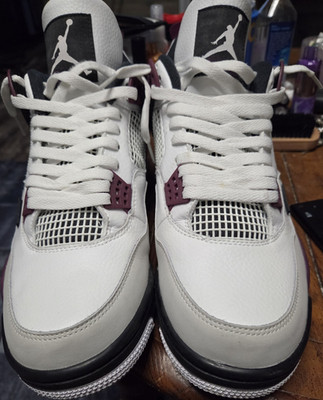 Jordan 4 Retro x Paris Saint-Germain Bordeaux White Black VNDS w OG box