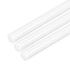 3Pcs Plastic Round Rod 10mm Dia 50cm White Engineering Plastic Round Bar