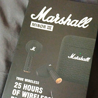 Marshall Minor III True Wireless Bluetooth In-Ear-Kopfhörer Schwarz mit Ladecase