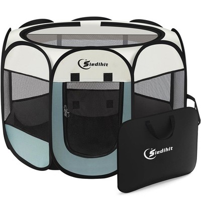 Dog Cat Playpen Puppy Pet Playpen Indoor for Small Dog Crate Tent Cage Outdoor