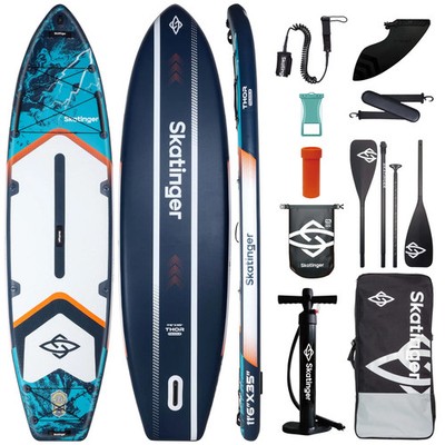 SUP SKATINGER Thor Blau 350x89x15 cm (11'6'') Touring Board inklusive sämtlichem