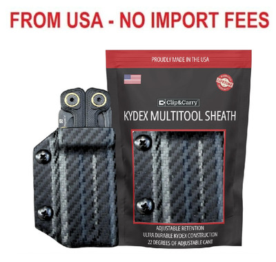 Clip & Carry Kydex Multitool Sheath for LEATHERMAN Wave Alpha - Made in USA - Mu