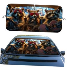 Funny Raccoon Windshield Sunshade, 59" L x 31.5" 59"L x 31.5"W Funny Raccoon 37