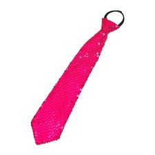 Shining Sequins Tie Stage Glitter Paillette Adjustable Zipper Necktie Pre-Tied