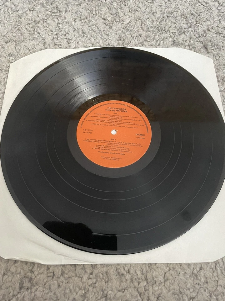 The Yardbirds Featuring Jeff Beck 12” Black Vinyl LP Compilation 1976 Charly Rec - Image 4 of 4