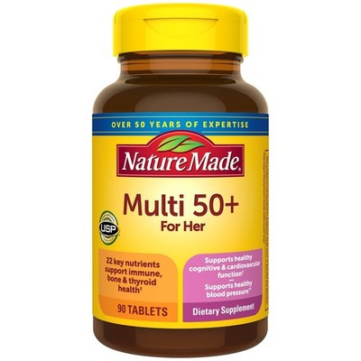 Nature Made Multivitamin For Her 50+, No Iron, 90 Tablets