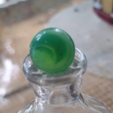 Green Swirl Glass Toy Marble Ages 4-7 8-11 17 Years Up