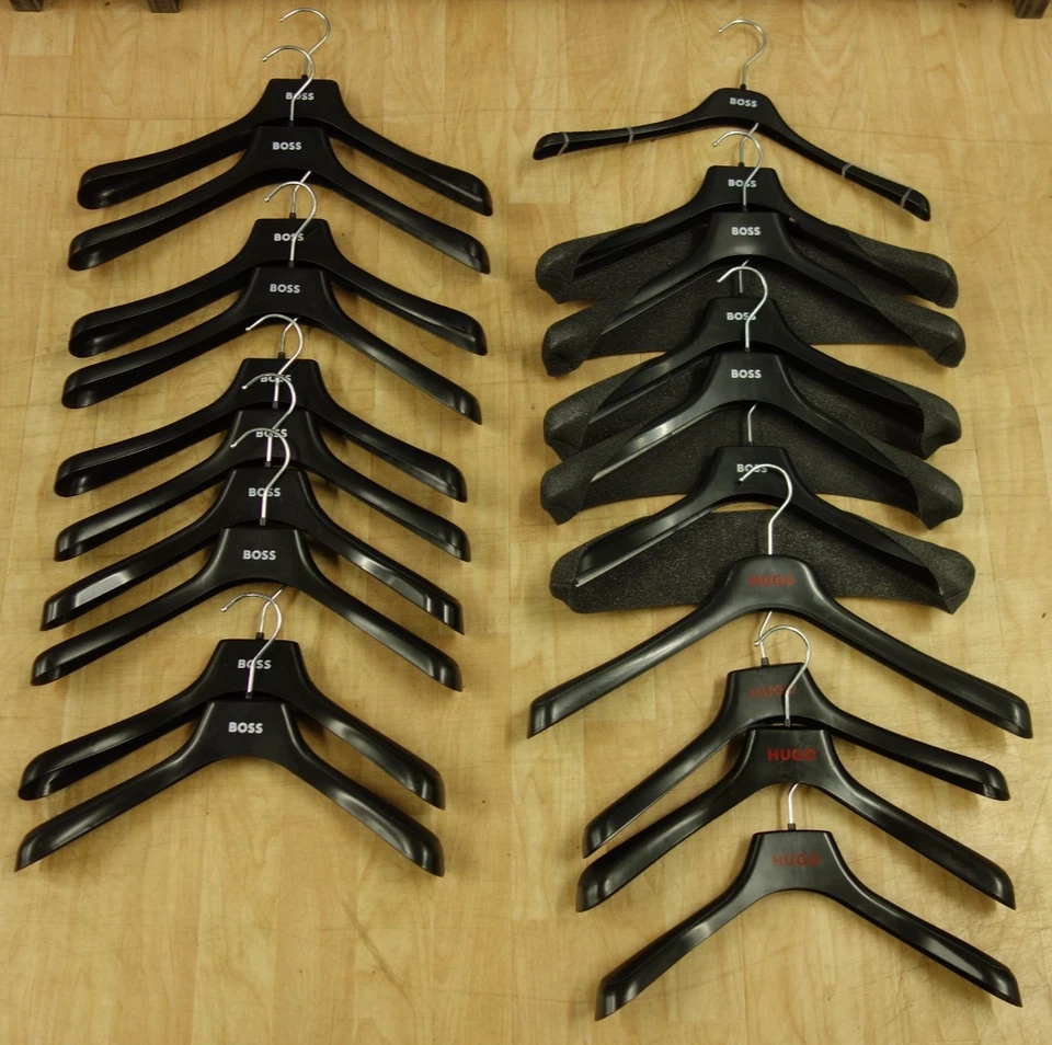 Kleiderbügel schwarz BOSS + HUGO 20 St. für Jacke Blazer Anorak Mantel...