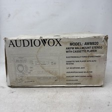 Audiovox AM/FM Wallmount Stereo with Cassette Player AWM820 Van  RV System VG 