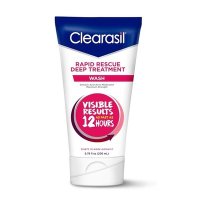 Clearasil Rapid Rescue Deep Treatment Acne Face Wash, Maximum Strenght6.78 fl oz