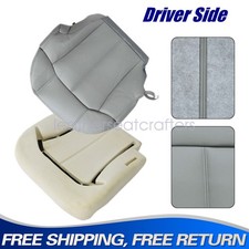 For 99-02 Chevy Suburban Driver Bottom Leather Seat Cover Foam Cushion Gray For 99-02 Chevy Suburban Driver Bottom Leather Seat Cover Foam Cushion Gray