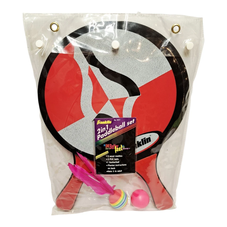 Raro juego de bolas de remo de madera Franklin Sports 2 en 1 vintage  Foto 2 de 4