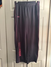 Under Armour Girl's Sweatpants, Gray, Pink, Size L, Worn But Excellent Condition