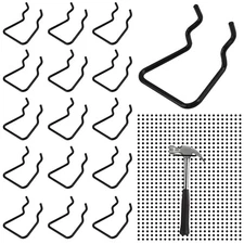 Waziaqoc 16PCS Pegboard Plier Holders, Double Loop Pegboard Hooks, Stainless ...