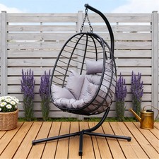 Hanging Egg Chair for Garden, Lounge indoors/outdoor relaxation in Summer Time