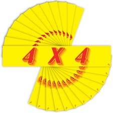 Versa-Tags 4X4 Windshield Stickers 12 Pack Dealership Advertising Sticker