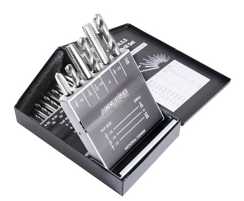 Durable U.N.C. 18-Pc Tap & Drill Set for Ferrous and Non-Ferrous Materials - Picture 8 of 11